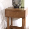 Wooden bedside table with rounded design | Macabane Furniture