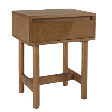 Wooden bedside table with rounded design | Macabane Furniture