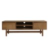 Natural-coloured TV stand with rounded design | Macabane Furniture