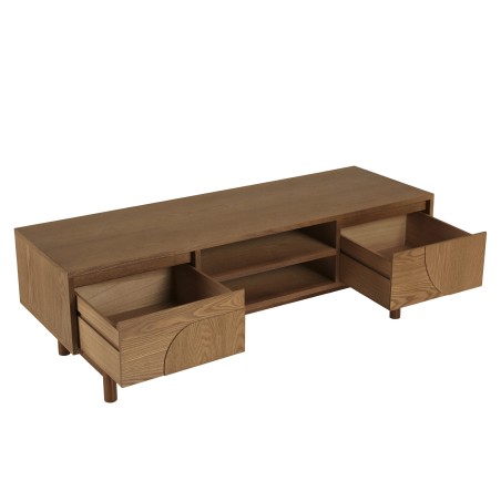 Mueble TV color natural motivo redondeado | Muebles Macabane