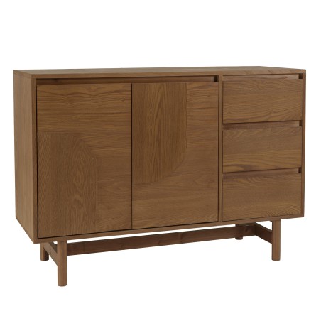 Dressoir van naturelkleurig hout met 3 lades | Macabane Meubelen