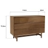 Natural-coloured wooden chest of drawers with 3 drawers | Macabane Furniture