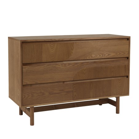 Natural-coloured wooden chest of drawers with 3 drawers | Macabane Furniture