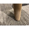 SECONDE MAIN - Lot de 2 fauteuils lounge jardin en bois teck rotin relief