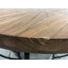 SECOND-HAND - Coffee table with 60x60cm top made from recycled teak and black metal