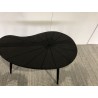 SECONDE MAIN - Table d’appoint ovoïde plateau texturé noir mat pieds fer noir