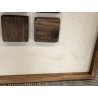 SECOND HAND - Wall decoration in recycled pine with geometric patterns, 62 x 62 cm