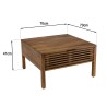 Square mango wood coffee table | Macabane Furniture