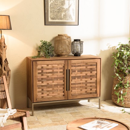 Second Hand- Recycled Teak Wood Sideboard with 2 Doors