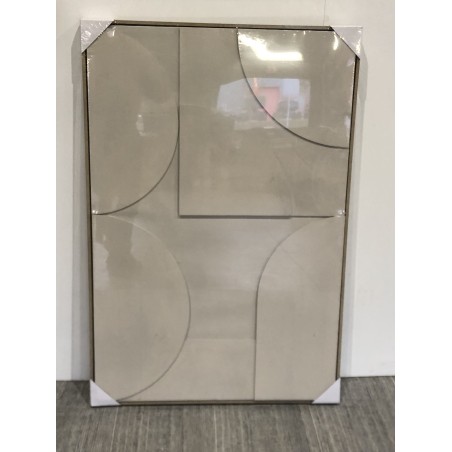 HOMER Wall Decoration 83x123cm - Abstract Beige Shapes in Relief