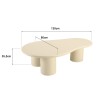 Table basse forme organique couleur beige effet béton | Seconde Main