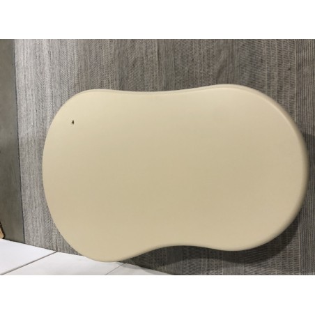 Organic-shaped coffee table in beige with concrete effect | Ugo Collection