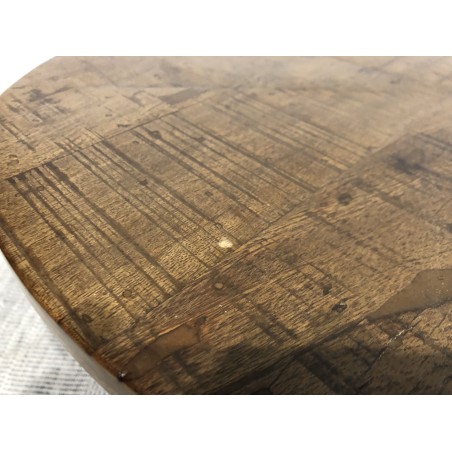 Table basse ovale KIARA 135x70cm plateau chevrons - Seconde Main