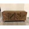 Buffet marron 4 portes bois Pin recyclé - Seconde Main
