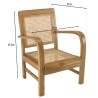 SECONDE MAIN - Fauteuil marron clair Mindi et cannage