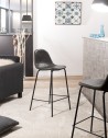 SECONDE MAIN - Lot de 2 tabourets de bar John anthracite hauteur d'assise 65cm