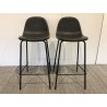 TOM - Set of 2 Anthracite Bar Stools