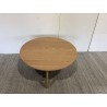 Table basse ronde D80 décor et chêne naturel pied ajouré - Seconde Main