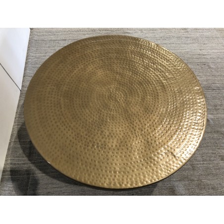 Table basse coque ronde doré antique | Seconde Main