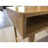 Natural colour desk with 1 drawer, rounded pattern decoration and 1 niche - ETHAN