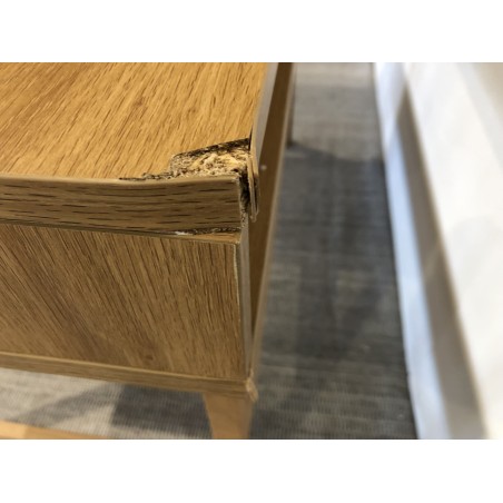 Bureau couleur naturelle 1 tiroir décor motif arrondi 1 niche - Seconde Main