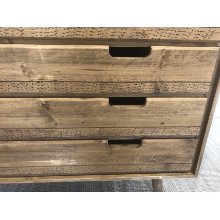 Brown wood chest of drawers with 4 drawers | SECOND-HAND