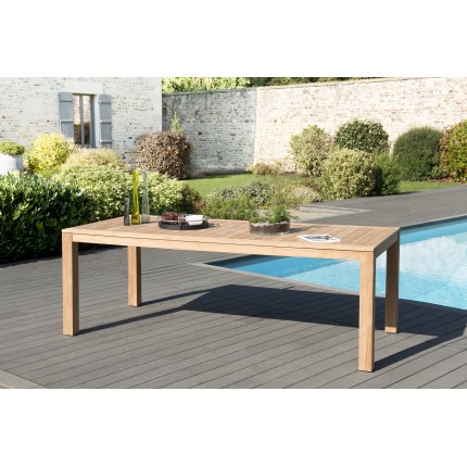Garden Table for 6/8 People - VIESTE 220 x 100 cm Teak Wood - Second Hand