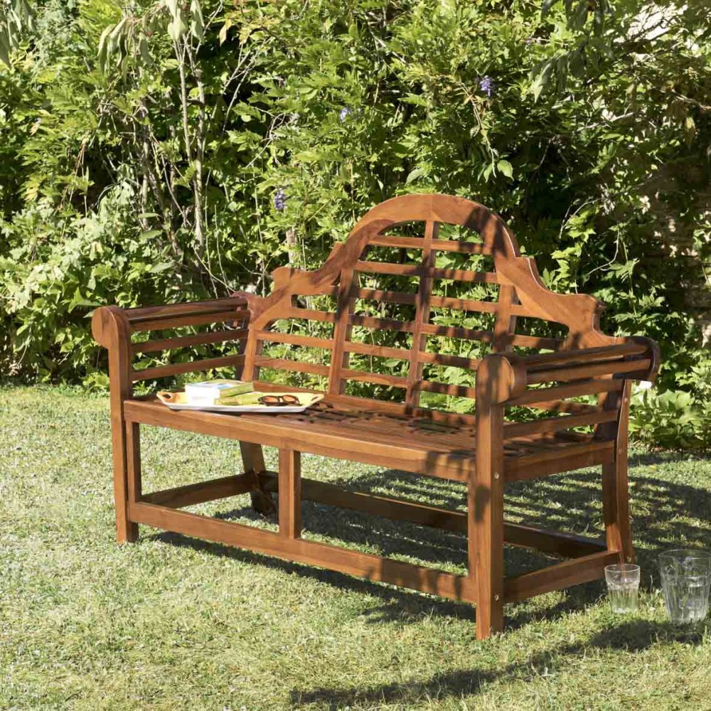 Banc de jardin teck huilé Sumatra - Seconde Main