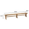 Banc de jardin en teck recyclé 270x35cm - Seconde main