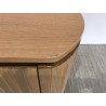 Table de chevet bois 1 porte style rétro pin marron | Seconde Vie