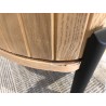 Table de chevet bois 1 porte style rétro pin marron | Seconde Vie