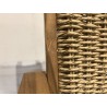 SECONDE MAIN - Lot de 2 fauteuils pliants acacia huilé et rotin synthétique