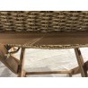 SECONDE MAIN - Lot de 2 fauteuils pliants acacia huilé et rotin synthétique