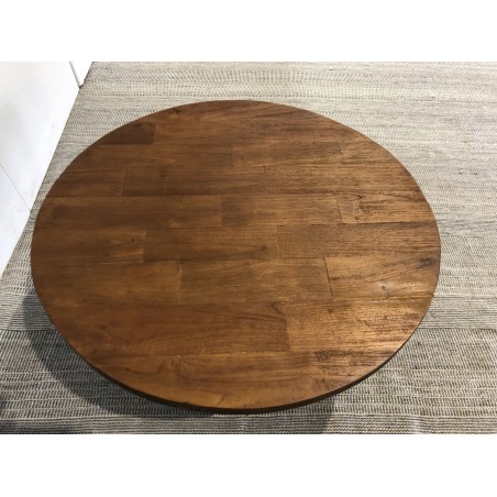 Table basse ronde en teck recyclé - Seconde Main