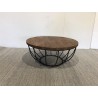 Table basse ronde en teck recyclé - Seconde Main