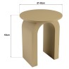 Table d'appoint ronde en bois laqué taupe D40cm | Seconde Main