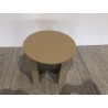 Table d'appoint ronde en bois laqué taupe D40cm | Seconde Main