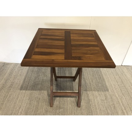 Table de jardin 2 personnes en bois teck huilé - Seconde Main