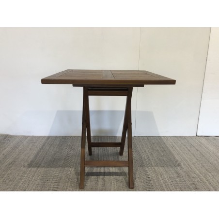 Table de jardin 2 personnes en bois teck huilé - Seconde Main