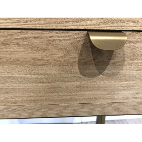 Wooden console table with gold metal legs | Second-hand