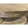 80.5cm wooden coffee table with rattan shelf | Amy Collection