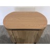 Table de chevet bois 1 porte style rétro pin marron | Seconde Vie