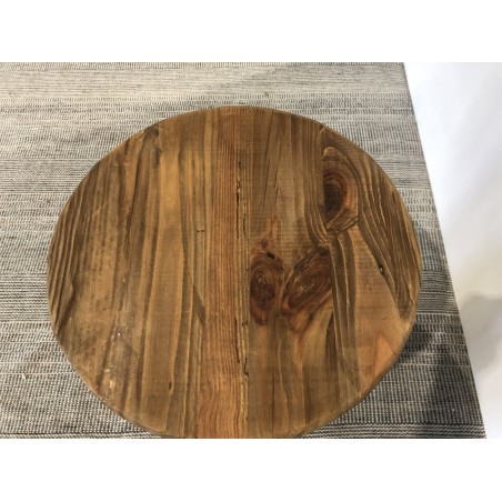 Round stool 40x40cm recycled pine wood SANDY