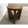 Tabouret rond 40x40cm bois Pin recyclé SANDY