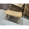 Banc 1 place en bois et rotin | Seconde Main