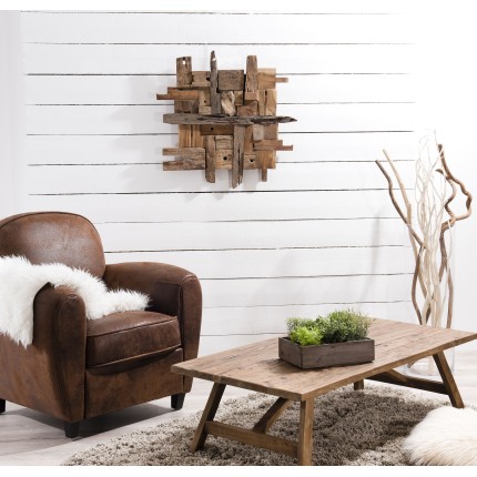 Teak wood wall decoration - Second-hand
