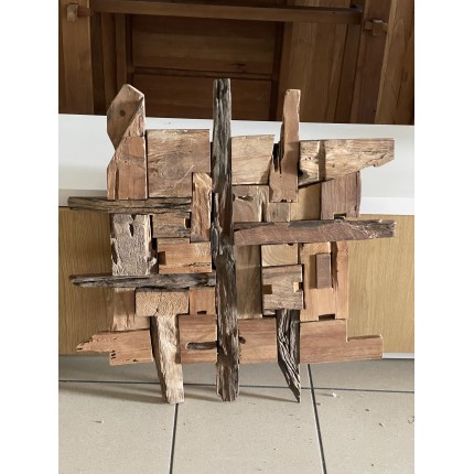 Teak wood wall decoration - Second-hand