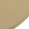 Table à manger ronde 120x120cm béton beige pieds croisés en teck - Seconde Main