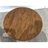 Table basse double plateau 100x100cm teck recyclé métal blanc | SECONDE MAIN