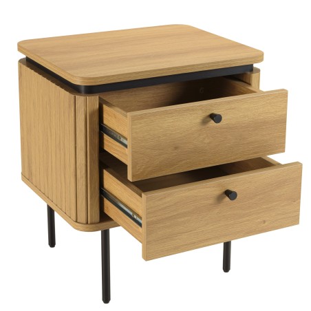 Natural-coloured bedside table - Macabane Furniture